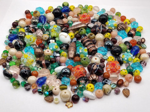 EARTHLY COLORS • Assorted Glass Beads • 4-18mm • Czech Republic Beads ModeBeads
