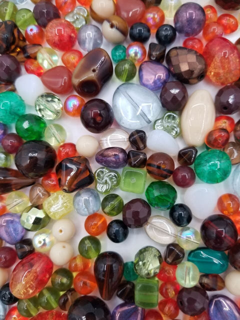 FALL COLORS 2024 MIX • Assorted Glass Beads • 6-18mm • Czech Republic Beads ModeBeads Half Pound Bag 1 Bag