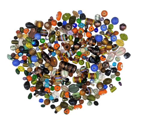 FALL COLORS • Assorted Glass Beads • 4-18mm • Czech Republic Beads ModeBeads Half Pound Bag