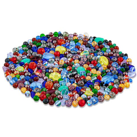 MIDNIGHT RAINBOW MIX • Assorted Glass Beads • 6-18mm • Czech Republic Beads ModeBeads