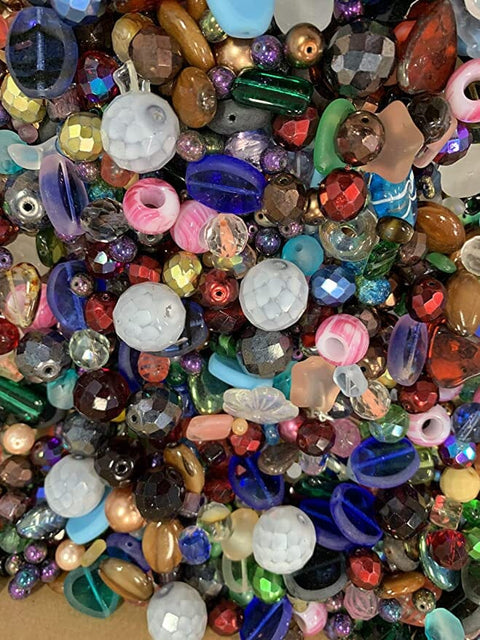MONTHLY GRAB BAG • Assorted Glass Beads • 4-18mm • Heart Rock Beads By ModeBeads • Czech Republic Beads ModeBeads