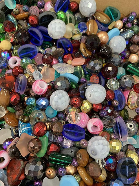 MONTHLY GRAB BAG • Assorted Glass Beads • 4-18mm • Heart Rock Beads By ModeBeads • Czech Republic Beads ModeBeads