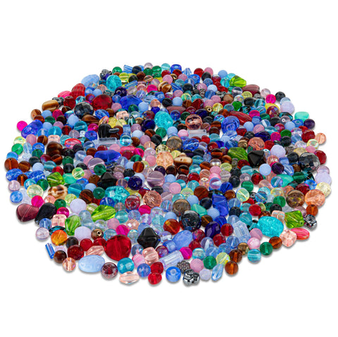 SIZE 4-18mm MIX • Assorted Glass Beads • Czech Republic Beads ModeBeads