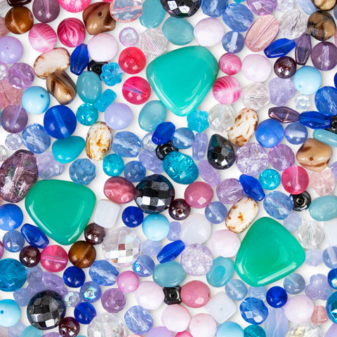 MERMAID MIX • Assorted Glass Beads • 6-18mm • Czech Republic Beads