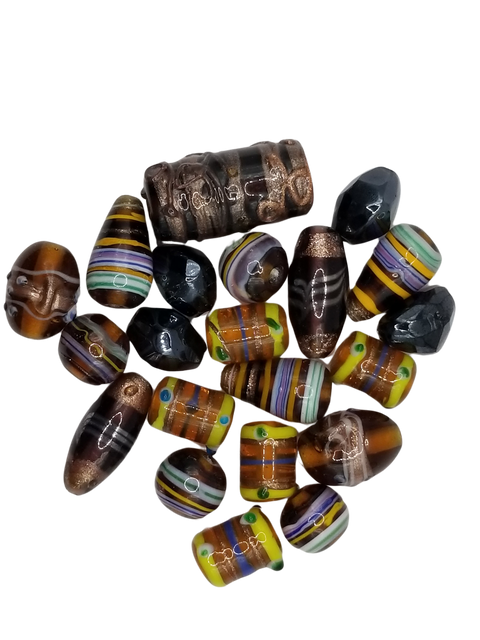 FALL COLORS • Assorted Glass Beads • 4-18mm • Czech Republic Beads