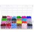 24-Section Premium Czech Glass Beads • 8 MM • Bead Organizer Included ModeBeads 