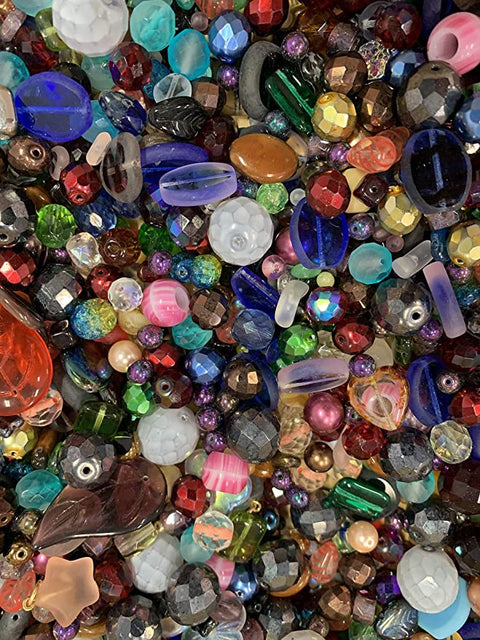 MONTHLY GRAB BAG • Assorted Glass Beads • 4-18mm • Czech Republic Beads