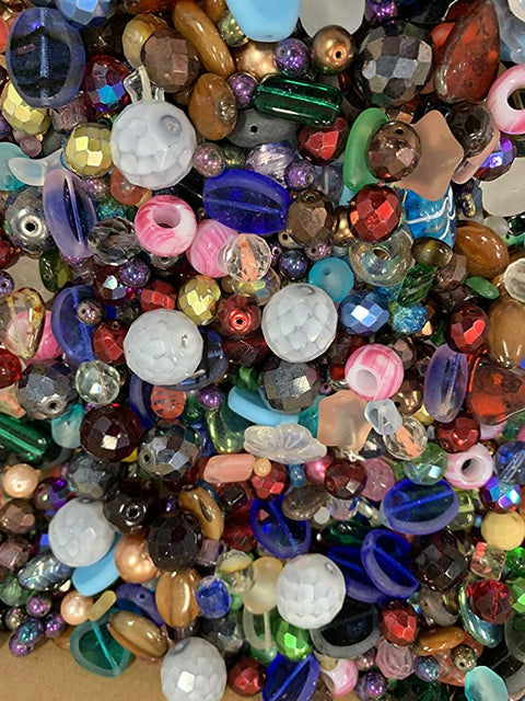 MONTHLY GRAB BAG • Assorted Glass Beads • 4-18mm • Czech Republic Beads