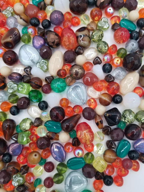 FALL COLORS 2024 MIX • Assorted Glass Beads • 6-18mm • Czech Republic Beads