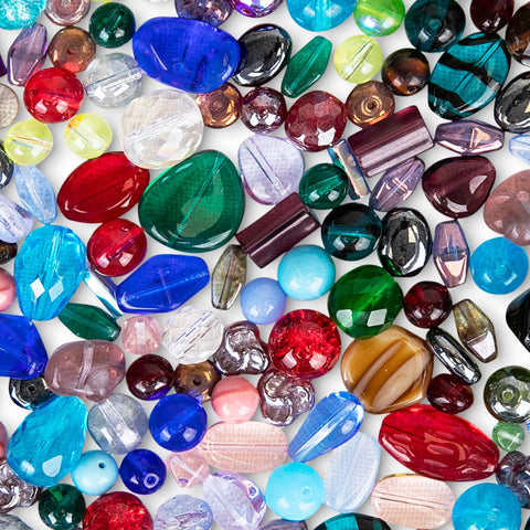 URBAN MIX • Assorted Glass Beads • 6-18mm • Czech Republic Beads ModeBeads Half Pound Bag 1 Bag 